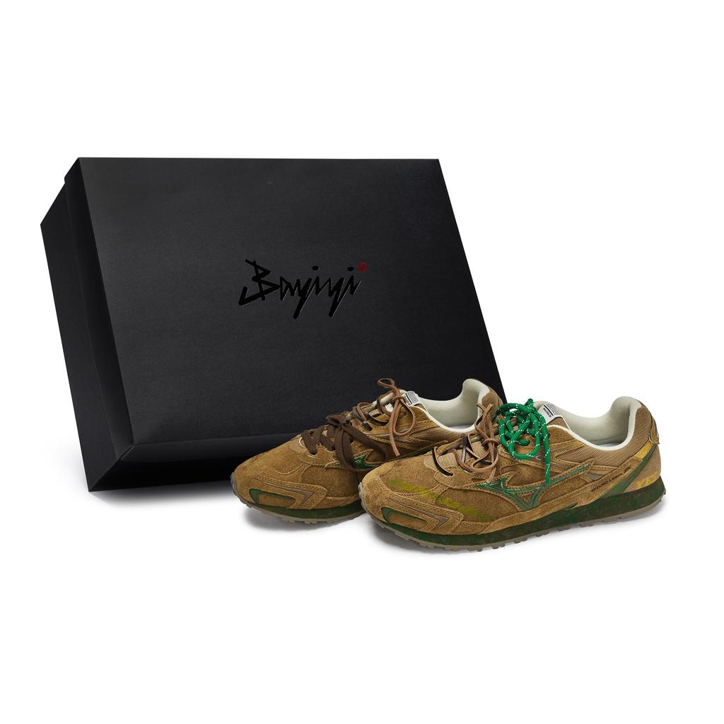 Mizuno LG 60S 811 Produzione, Alba Crepuscolo di Oak Valley, Scatola da Scarpe Speciale Scarpe da Ginnastica Basse Esercito Tedesco Unisex D1GH242102(Team80-SBOX)