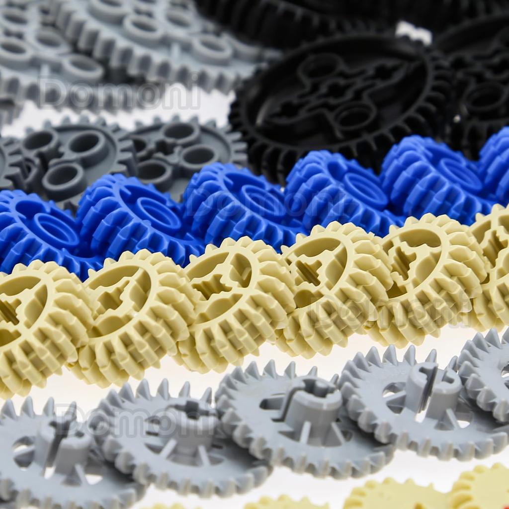 Technic Teile für Lego Bausätze, 466 Stück Auto Zahnrad Achse Stift Kettenglied Reifen Rad Bausteine Set - Kompatibel mit großen Marken