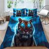 3D Tiger Gedruckt Bettbezug Set Home Bettwäsche Einzigartiges Design Polyester King Queen Size Bett Sets