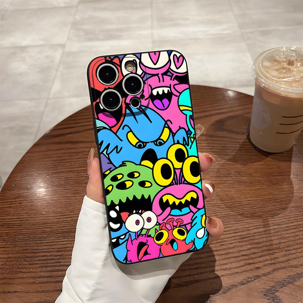 

Чехол для телефона Вечеринка Монстров для 17 Pro Max Iphone 14 Pro Max 12 16 15 13 Pro 11 Xr X Xs 8 7 Plus Задняя крышка iPhone12