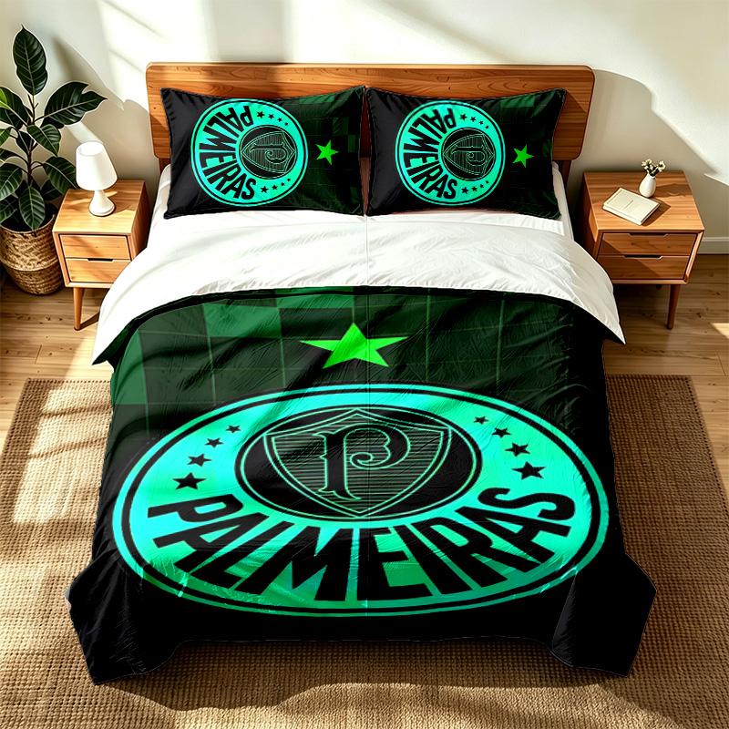 Sociedade Esportiva Palmeiras (1) 3pc set suitable for master bedrooms soft and comfortable an ideal gift for family and friends Includes one duvet co