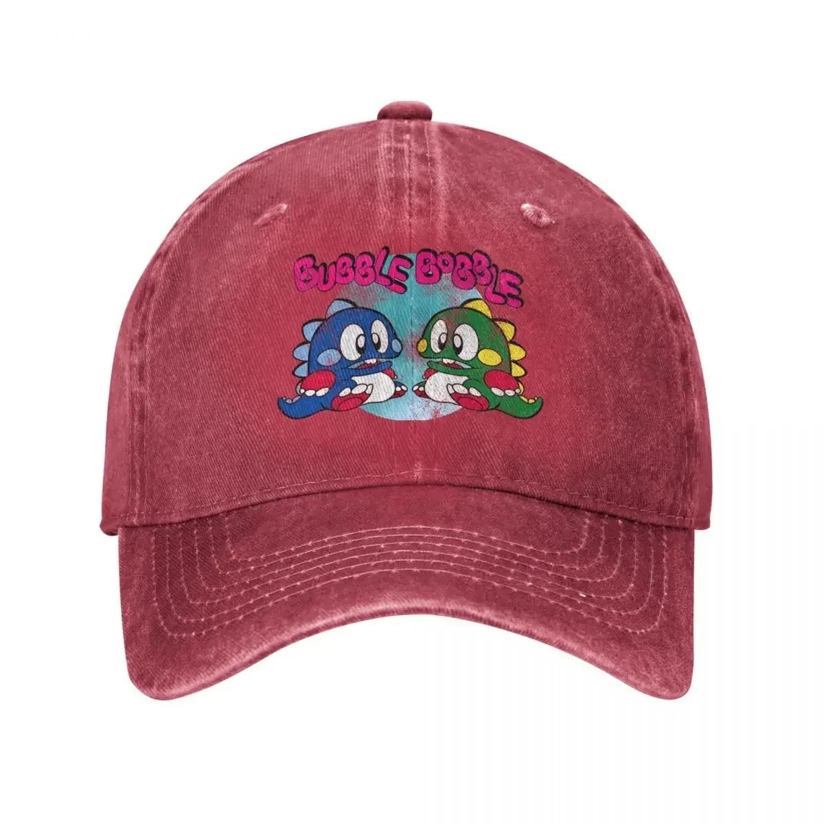 

Vintage Bubble Bobble Baseball Cap For Women Unisex Casual Trucker Hat High Quality Designer Running Hippie Snapback Cap One Size