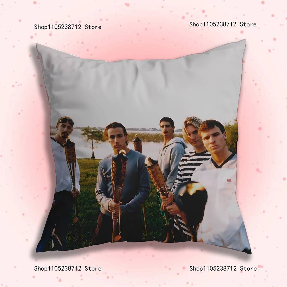 B-Backstreet Boys BSB Federe Cuscino Cartone Animato Divano Decorativo Casa Stampa Double-sided Peluche Corto Carino Copricuscino