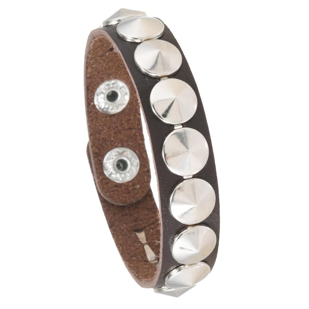 Men's Punk Skull Leather Bracelet Set Multi-Layer Gothic Rock Chain Bracelets Pentagram Charm Hip Hop Streetwear Badge Jewelry Accessories for Him