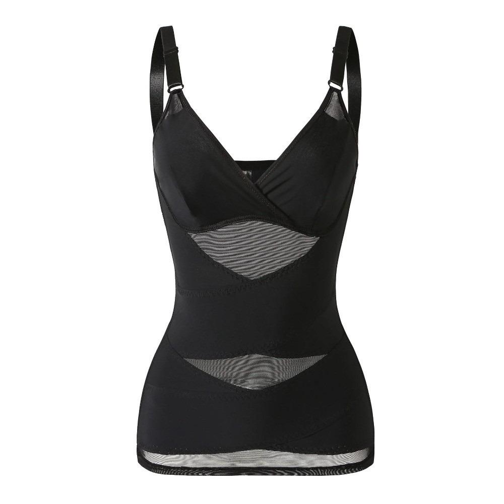 

Утягивающее белье для живота, корректирующее фигуру, с перекрестной лентой, женское бесшовное белье, майка-боди, для девушек XL чёрный