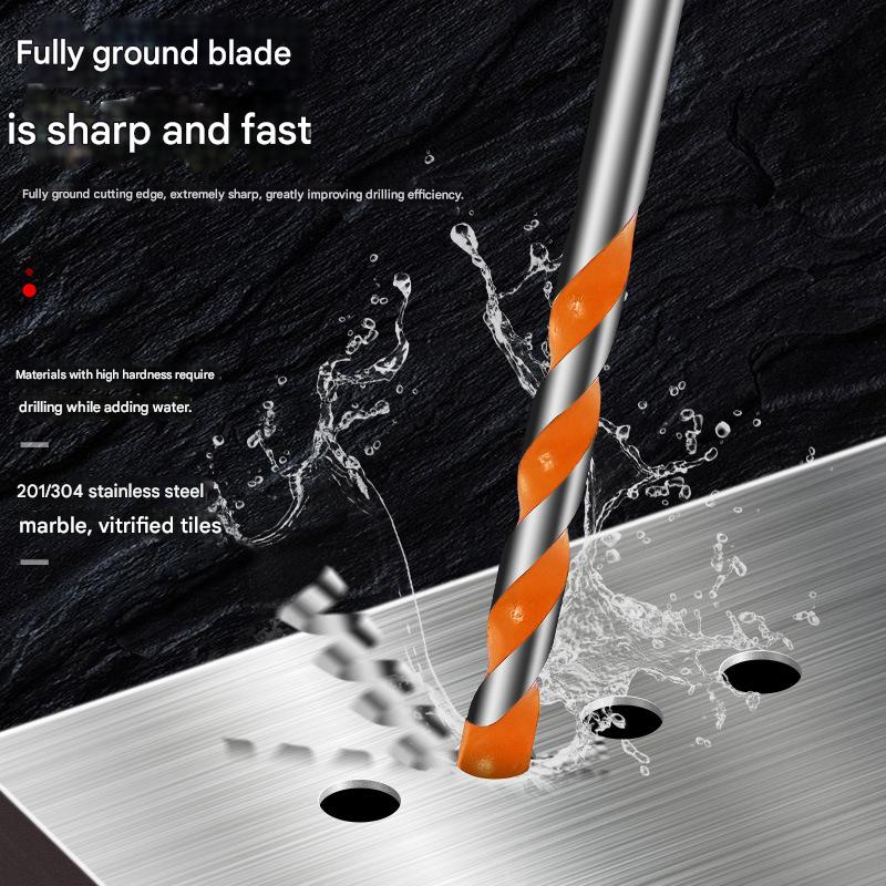 12pcs Drill Bits for Dry Drilling Tiles, Walls, Glass, Concrete, and Ceramic with Carbide Filler (3, 4, 5, 6, 8, 10, 12mm)