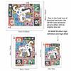 DIY 5D Diamond Art Kit Pop Art Comic Style Cat Pattern Rhinestone Canvas Painting for Modern Bedroom Living Room Wall Decor Full Drill Set