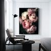 Mode Rosa Pfingstrose Blumen Blumen Vintage Poster Und Drucke Wohnzimmer Dekor Poster Wand Kunst Leinwand Druck Malerei Bild