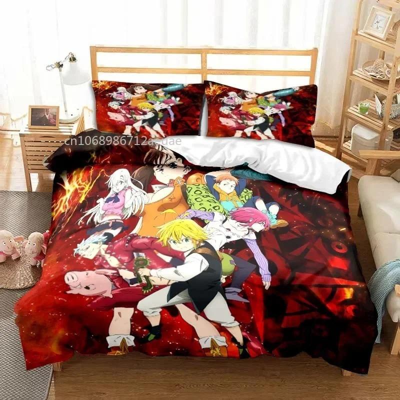 3D Anime The Seven Deadly Sins All Season Twin Bedding Set Comforter Set Bed Duvet Cover Double King Comforter Cover