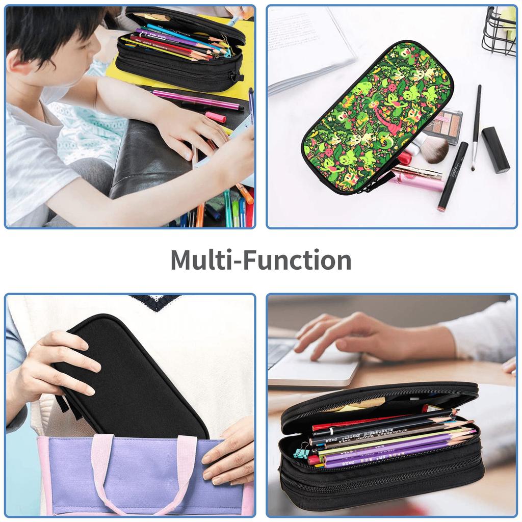 Custom Cartoon Pokemon Theme Large Capacity Bags for Child School Pencil Bag for Boys Gilrs Kids
