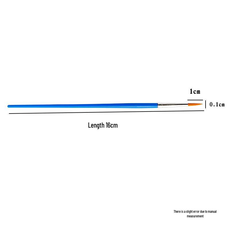 Nylon Flat Head Acrylic Paint Brush Set for Kids - Fine Tip Liner for Digital Art & Crafts