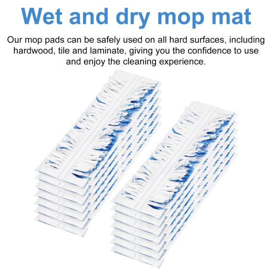 12 Pcs Disposable Mopping Pad Refills Wet or Dry Use Mop Pad Replacements Power Mop Pads for Swiffer PowerMop