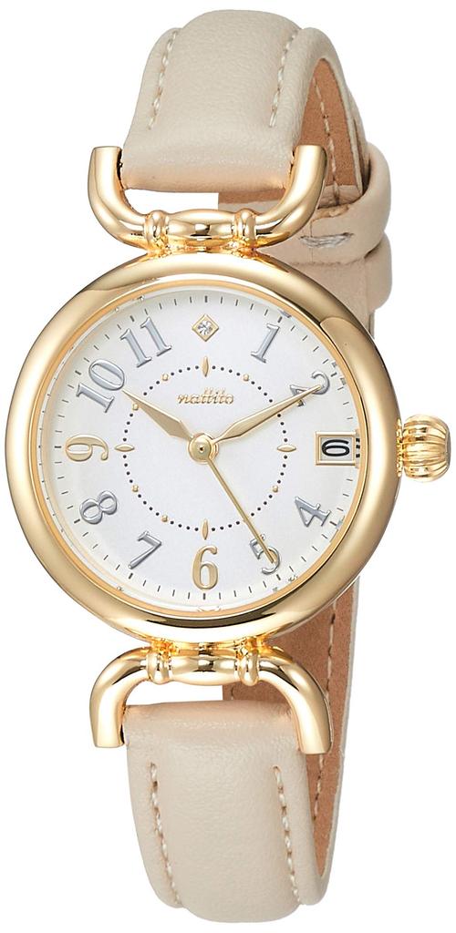 Analog Ibany Date Leather Strap White Dial Beige [Fieldwork] YM001-1 Women's