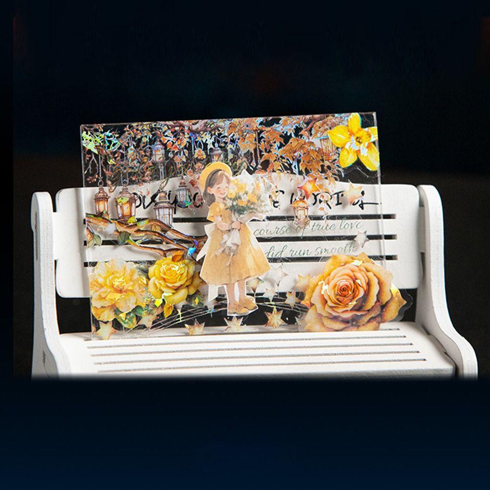 200cm/roll Journal Tapes PET Shell Glow Ornament Dairy Collage Stationer Multicolor Accessories Lamplight Decorative Tape