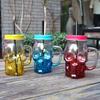 Tasse en Mason Jar Crâne 500 ml Verres à Vin Bière Tasse à Boire Verre à Cocktail Avec Couvercle Et Paille Pour Bar Maison Fête Décoration Halloween