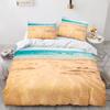 Seaside Scenery Bedding Set Sand Bed Linen Home Decor Single Double Twin Size For Boys Girls Adults Sunset Tree Duvet Cover Set