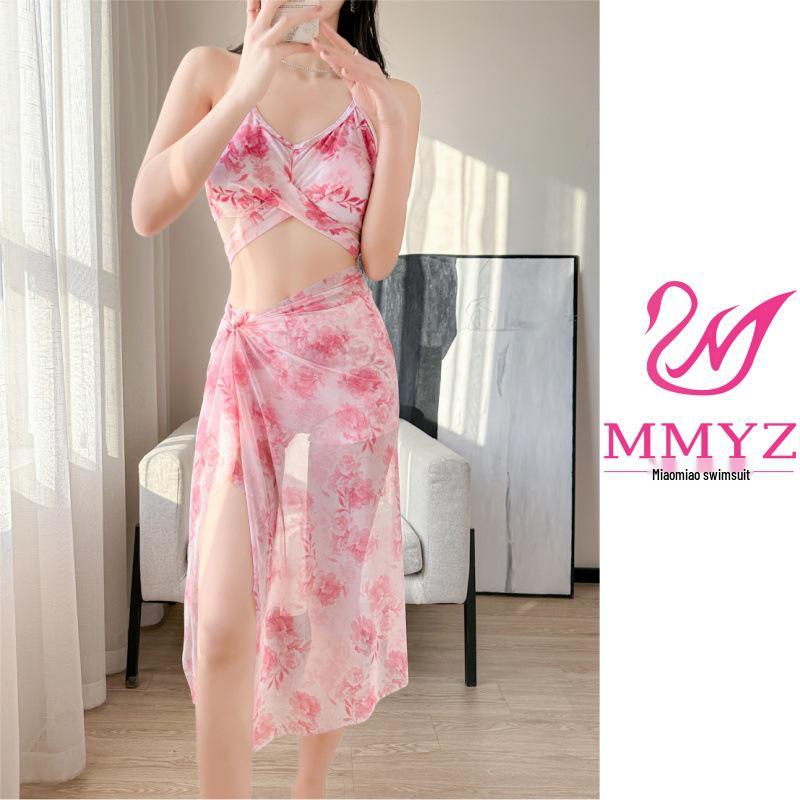 

Женский купальный костюм-тройка для морского отдыха: Платье до ключиц, бикини и раздельный купальник для горячих источников «Ядовитая стрела» L (105-118 lbs)