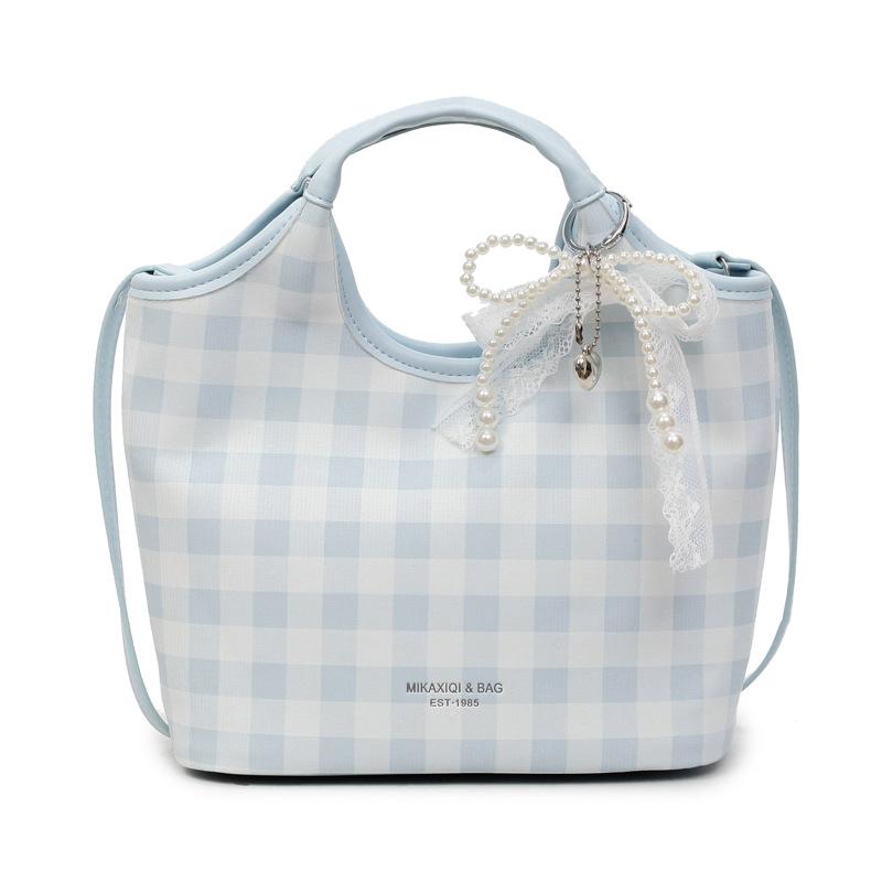 

Модная клетчатая сумка Новая сумка на плечо Сумка-мессенджер no pendant синий