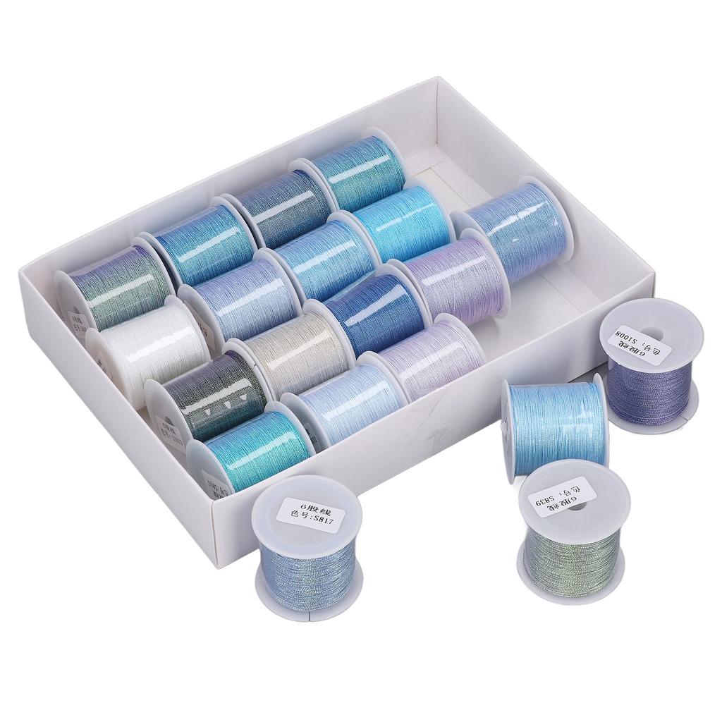 20pcs 6 Strands Embroidery Thread Colorful Blue Purple Hand Woven Rope Special Sewing Thread for