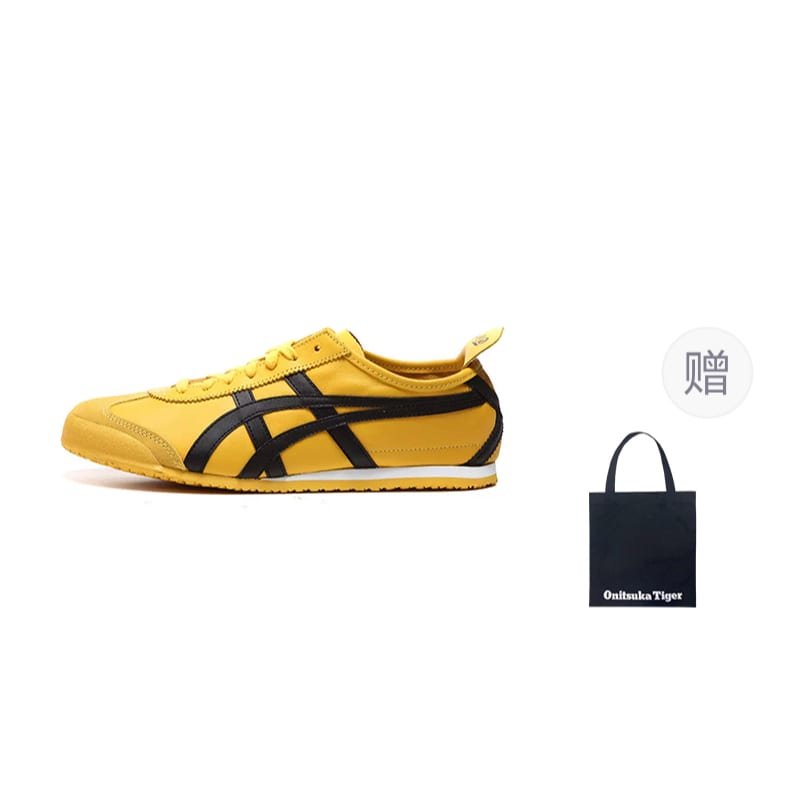 ONITSUKA TIGER Mexico 66 Rétro Sportives Antidérapantes Basse Tige Chaussures Décontractées Unisexe Jaune DL408-0490