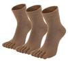 WIOIW Women's Five-Toe Socks, Sports Socks for Running, Outdoor Trekking, Thick Pile Sole, Thick Towel Fabric, Cotton, Set of 3