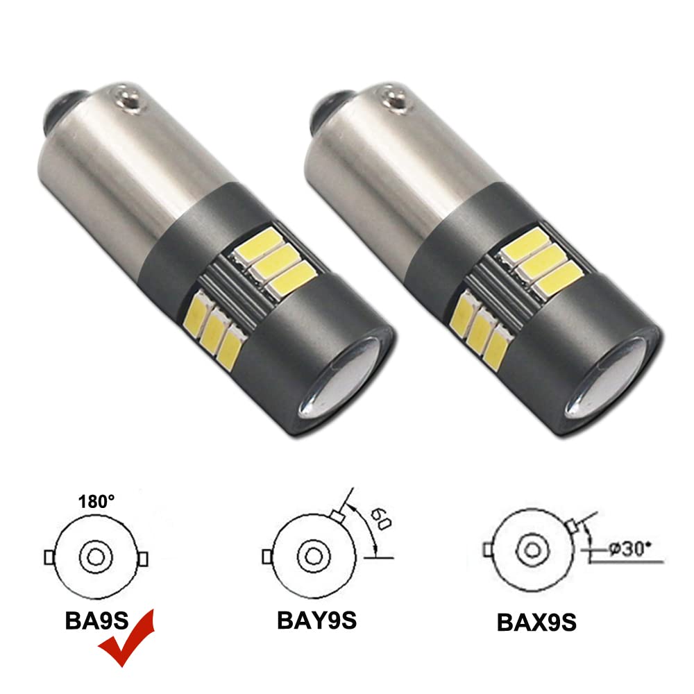 Eseastar BA9S T4W LED Bulb Explosive White Position License Plate Light Room Lamp with