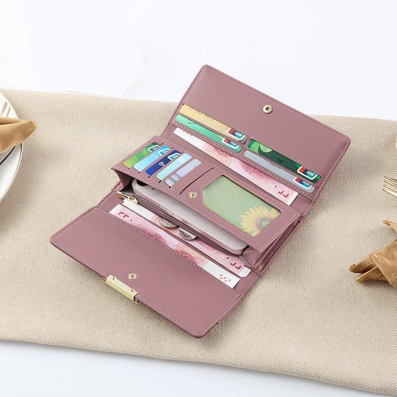Women's Envelope Wallet High Quality Clutch Purse Large Capacity Mobile Money Card Holder Women's Advanced Long Money Clip