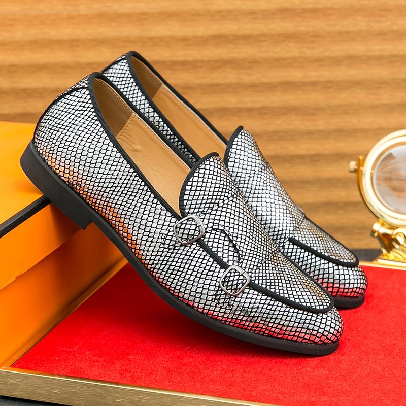 Fashion Men Fashion Le Fu Shoes PU European and American Outdoor Lightweight and Comfortable High Quality Formal Shoes Size 38-46