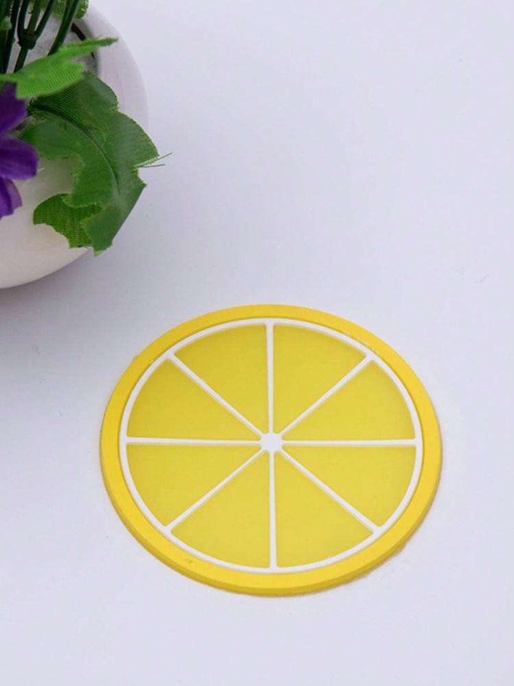 7pcs Fruit Cup Mat, Silicone Cup Mat Table Cup Coaster, Creative Fruit Pattern Coaster Home Decoration Heat-Resistant Tea Cup Ma