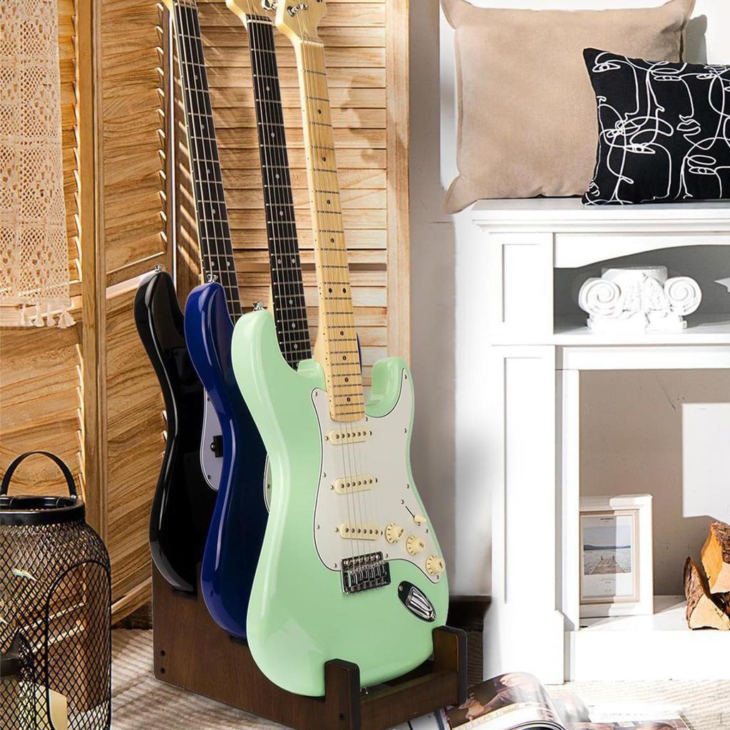 Electric Guitar Stand Floor Rack Music Instrument Lightweight Space Saving Bass