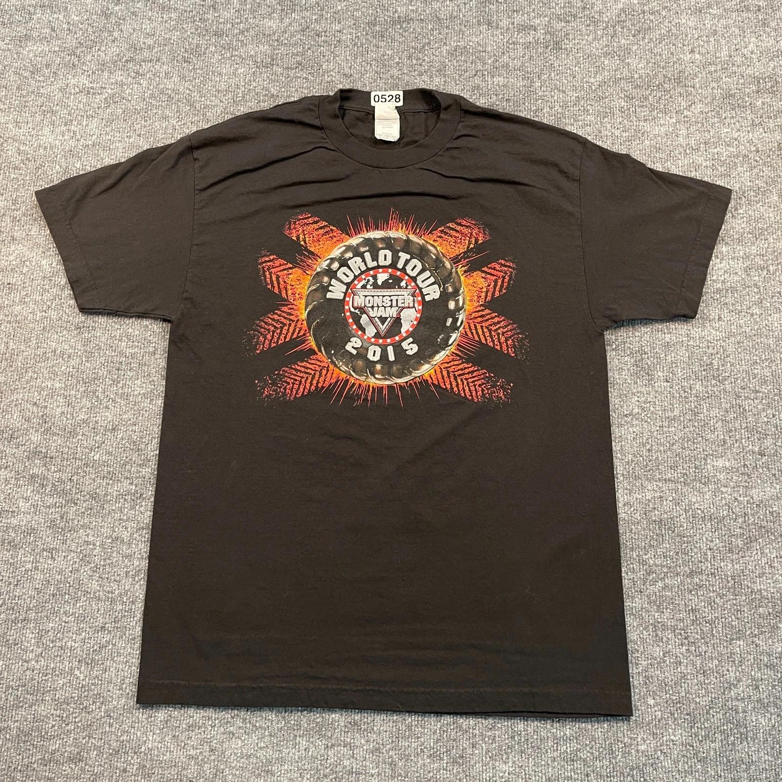 

2015 World Tour Monster Jam Shirt Large 21x28 Black S