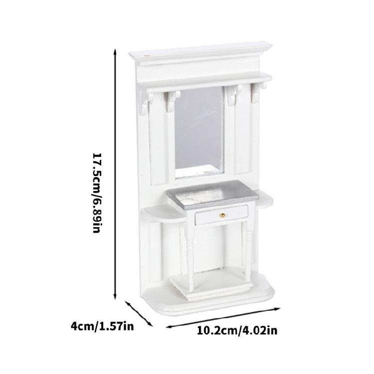 Traditional Themed White Mini Dresser 1/12 Scale Ideal For Small Room Arrangement