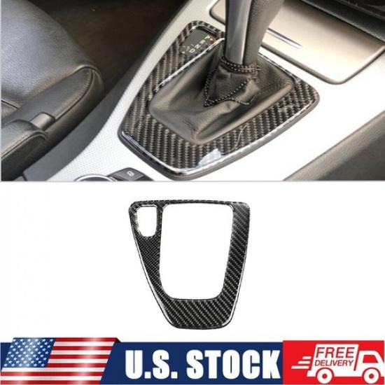 Gear Shift Cover For 2005-12 BMW 3 Series E90 E92 Carbon Fiber Interior Trim