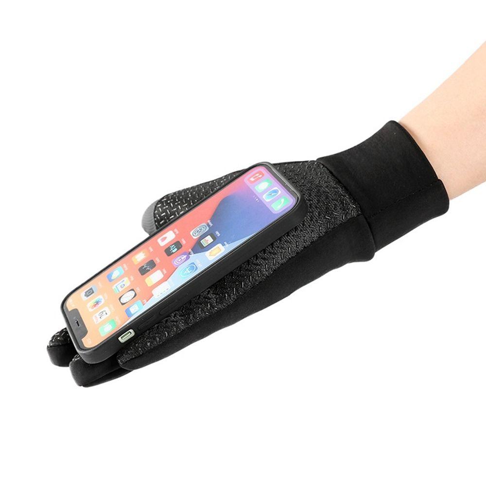 Men Winter Waterproof Cycling Gloves Outdoor Sports Running Motorcycle Ski TouchScreen Fleece Gloves Non-slip Warm Full Fingers