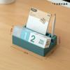 Desktop Ornament Perpetual Calendar Date Week Month DIY Square Block Office Desk Decoration Pen Phone Business Card Holder