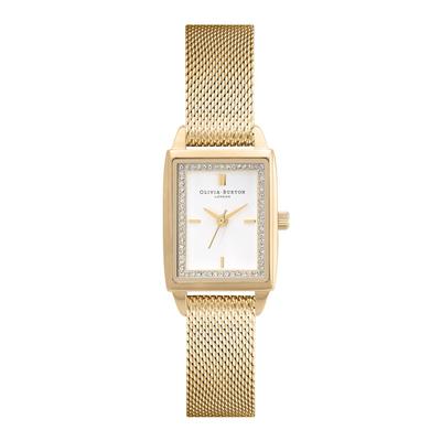 Rivenditore Autorizzato Orologio Olivia Burton ob24000016 Townhouse 21mm Rettangolare Oro Bianco Maglia [OLIVIA BURTON] Da Donna &