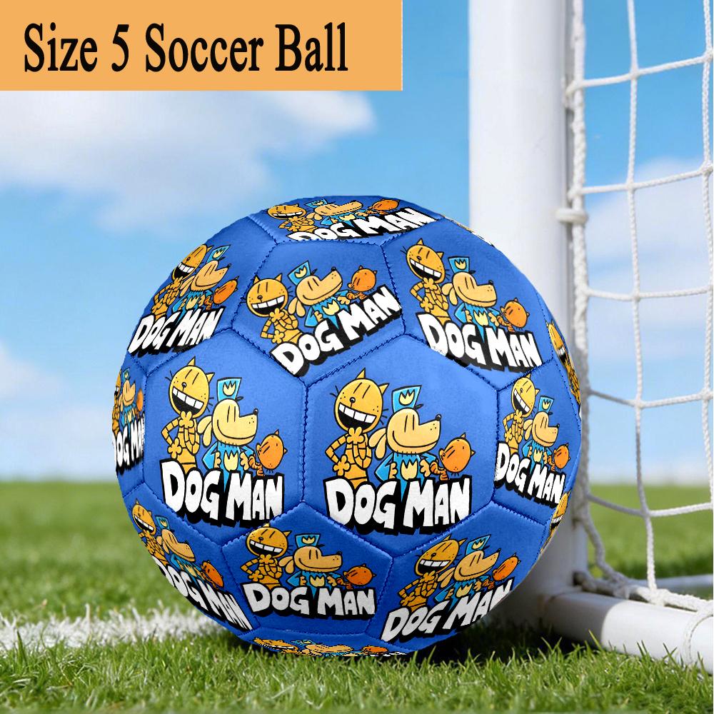 Dog Man And Friends Adventure Size 5 Soccer Ball,Indoor/Outdoor Suitable for Training Matches Tournaments Practice Games Perfect Gift for Fan