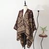Women Scarf Daily Wear Oversized Poncho Cape Ethnic Flower Print Soft Cashmere Touch Blanket Shawl Travel Warm Wrap Scarves