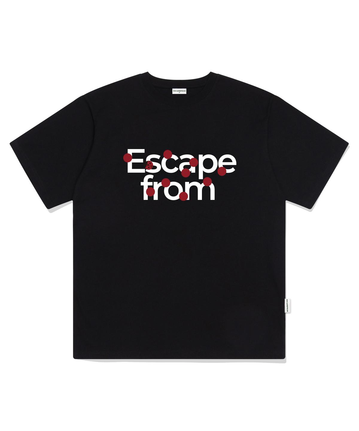 Escape From Logo Ladybug Print Oversized Short Sleeve T-Shirt Black M