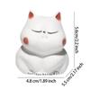 Purple Clay Cats Tea Pet Friends Gift Kitten Statue for Office Desk Tearoom