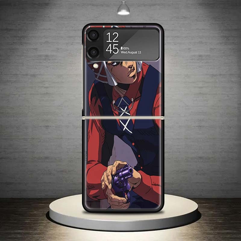 JoJo Adventure Guido Mista Phone Case For Samsung Galaxy Z Flip 7 6 5 4 3 5G Shockproof Cover Z Flip7 Flip6 ZFlip5 Flip3 Flip4 L