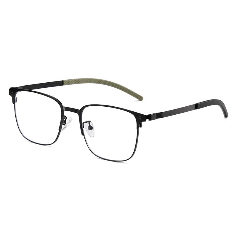 Dünn und Leicht Anti-Blaulicht Quadratisch Computer-Sehbrille Damen Herren Metall Optische Gläser Mit Rezept