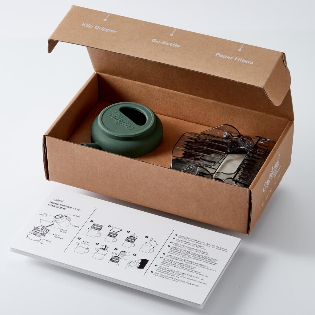 Cafflano Brewing Turn Any Mug into a Foldable Clip 50 Paper Portable for and Coffee Kit, Kettle, Dripper, Go-Kettle, Dripper, Filters, Portable,