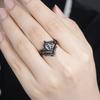 New European and American Style Personalized Able Black Plated Zircon Inlaid Women's Ring