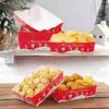 Bulk Disposable Christmas Snacks Boxes Paper Trays For Holiday Parties Paper Structure Festival Decoration
