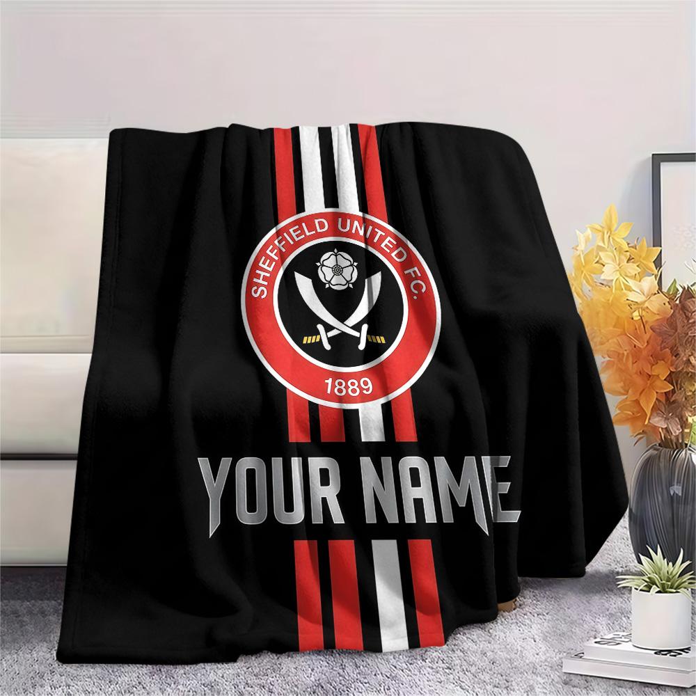 Custom Name Sheffield United Flannel Blanket, High quality Comfortable for All Seasons, Home Decor, Warmth and Comfort