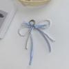 Elegant Pearl Ribbon Bowknot Keychain Pendant Keyring Charm Lovely Hanging Decorations for Purse Bag Backpack Handbag