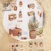 JIANWU Romantic Bohemian Series Vintage Plant Flower Character Material Collage PET Tape Creative DIY Journal Stationery