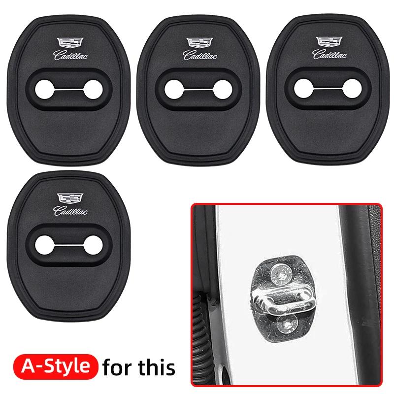 4 Pieces Car Door Lock Protection Cover Sticker Accessories For Cadillac ATS BLS CTS EXT SLR SRX XT4 XTS XT6 Escalade Deville