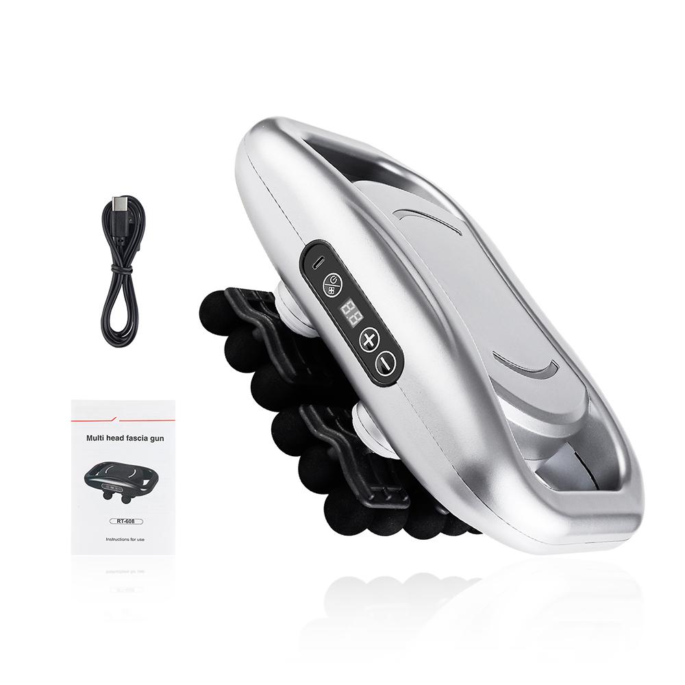 30 Massage Heads Massage Gun Deep Tissue Muscle Professional High Quality Wireless Frequency Vibration Red Light Masajeador